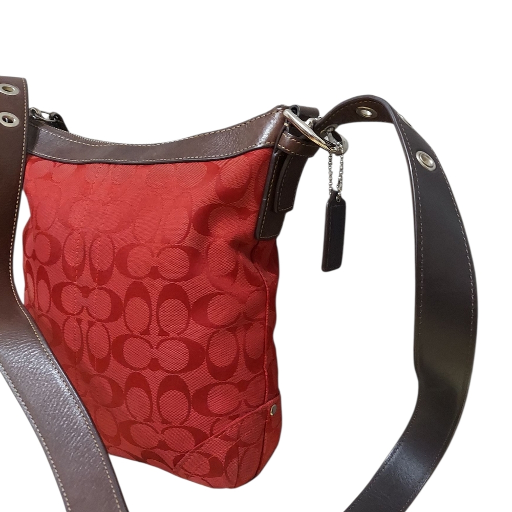 Coach Y2K Jacquard & Leather Shoulder Bag Great Condition - Picture 4 of 15